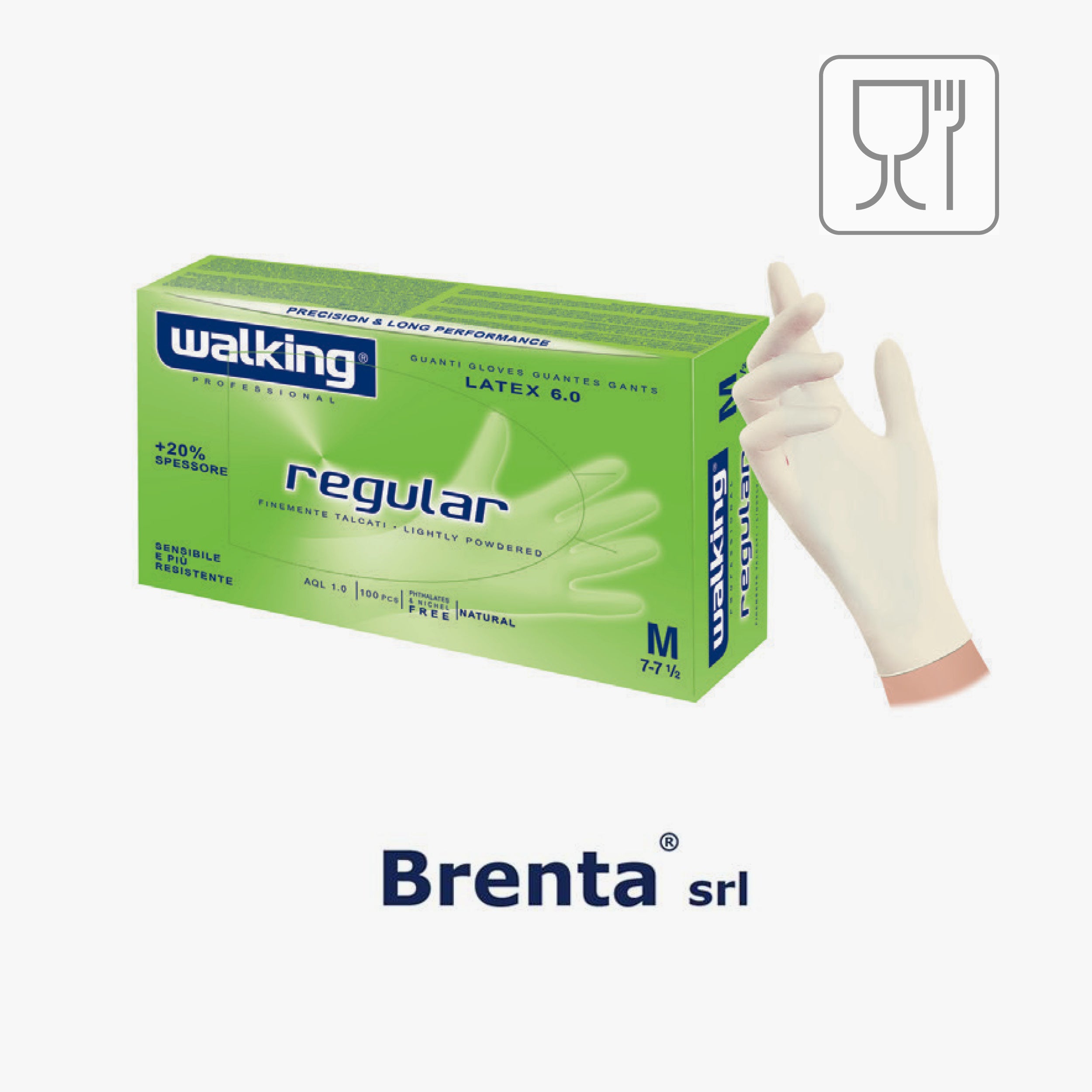 C.100 pz guanti lattice regular taglia