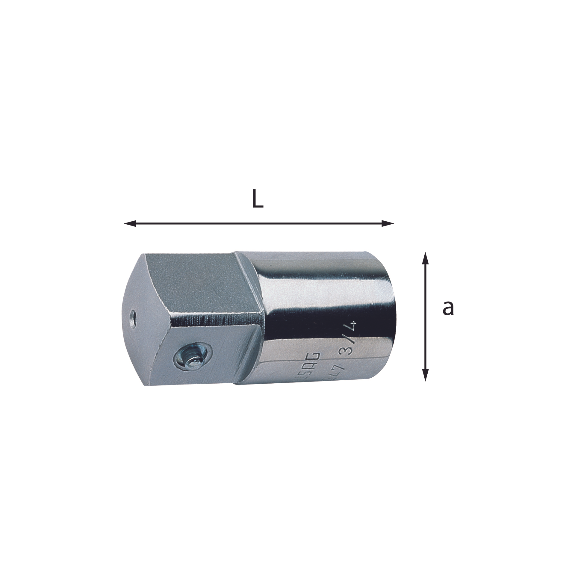 Raccordo aumentatore 3/4" 1" L. 67mm a 36mm - Usag 247 3/4