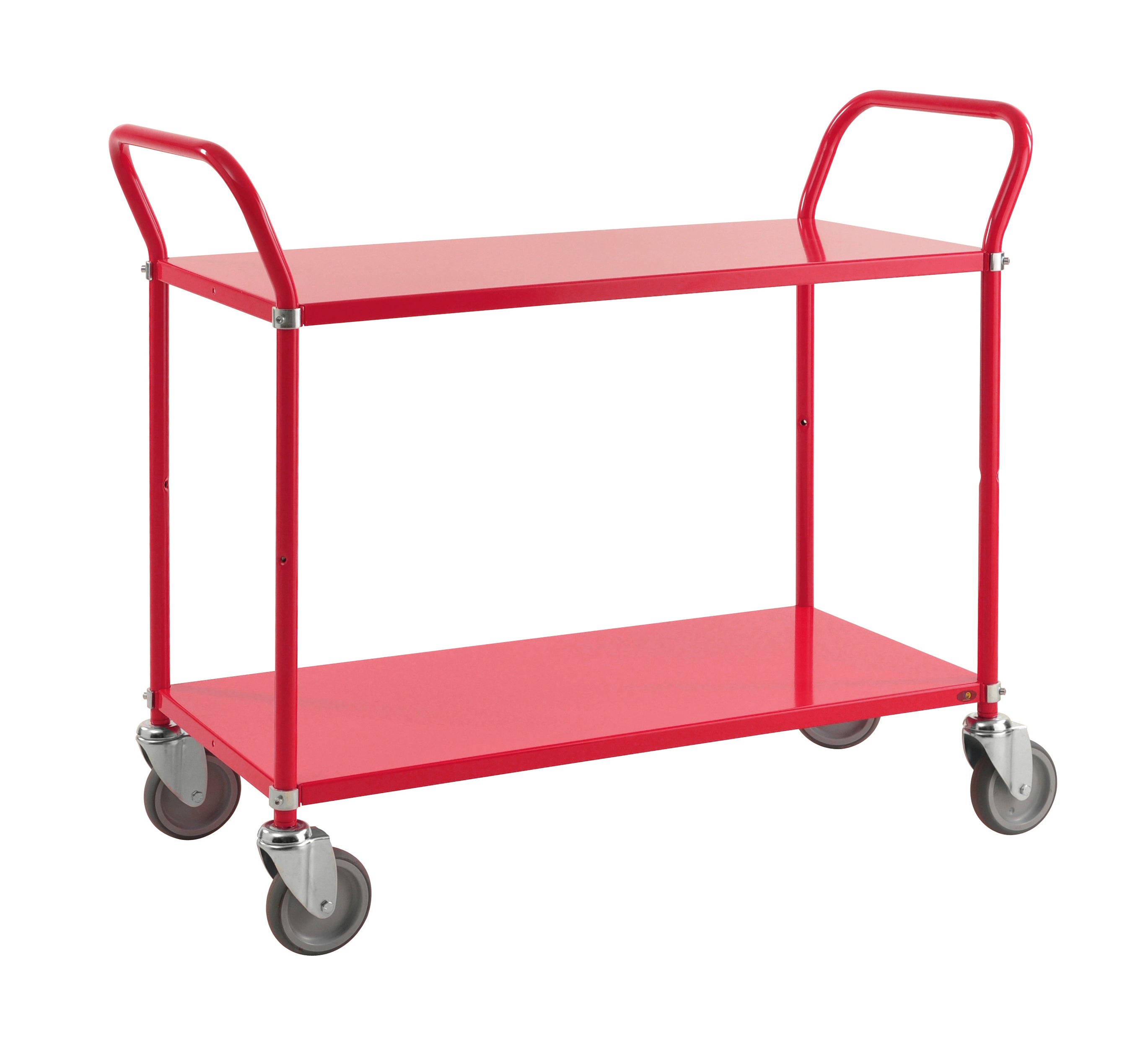 Carrello con colori tenuti 2 ripiani 1080x480x940mm rosso - Kongamek KM7105