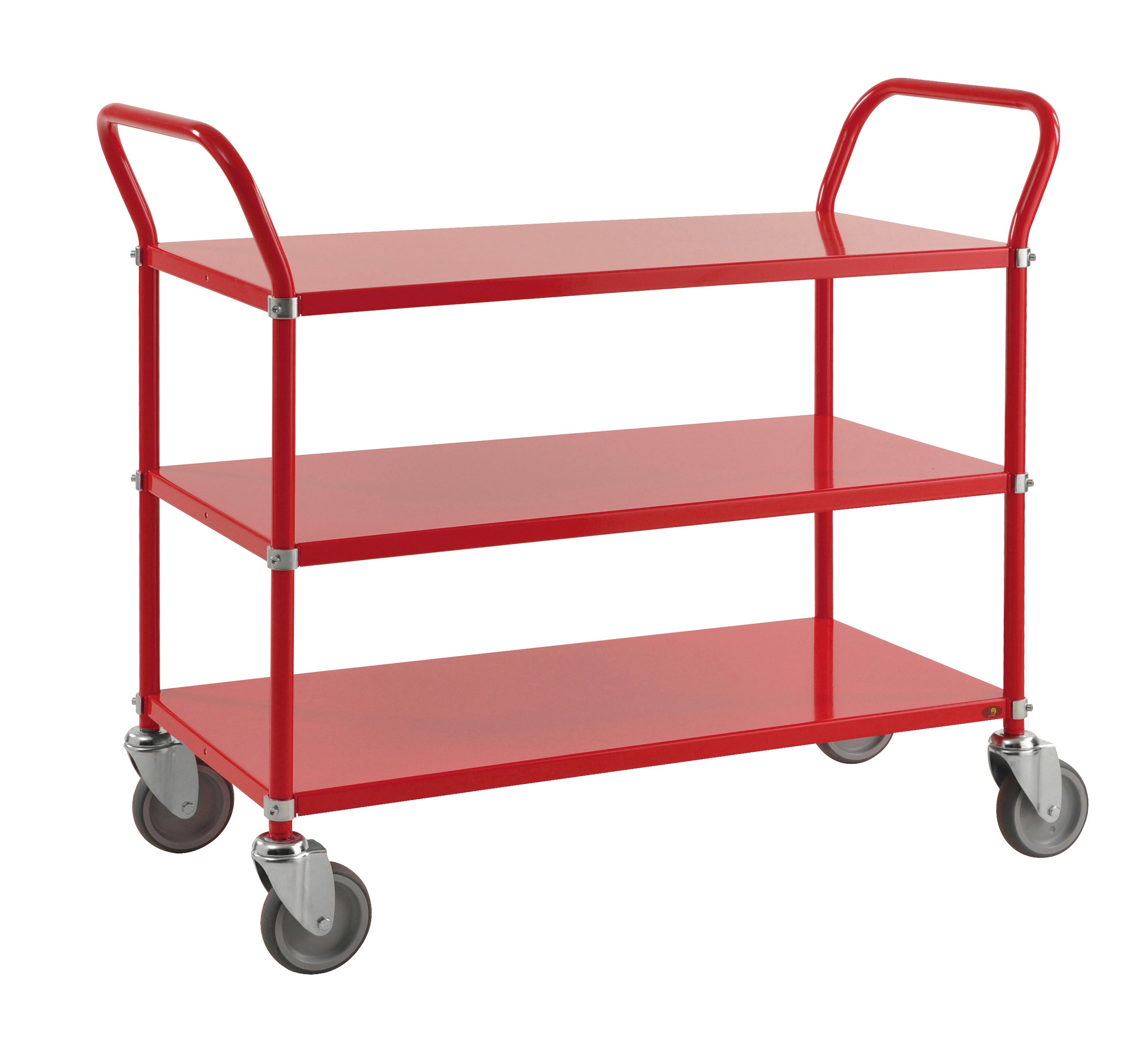 Carrello con colori tenuti 3 ripiani 1080x480x940mm rosso - Kongamek KM7106