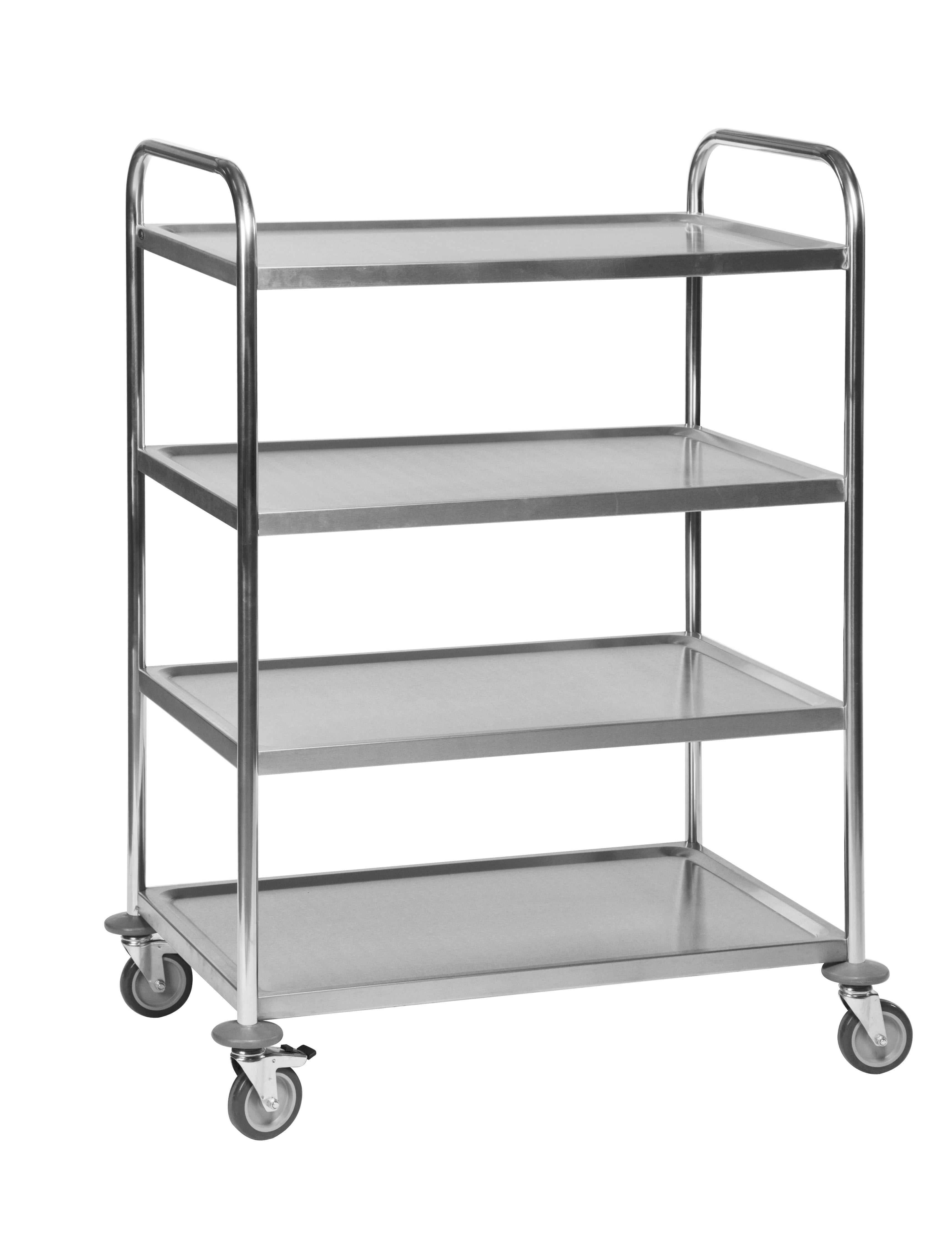 Carrello in acciaio inox con freno 910x590x1260 Kongamek KM60356