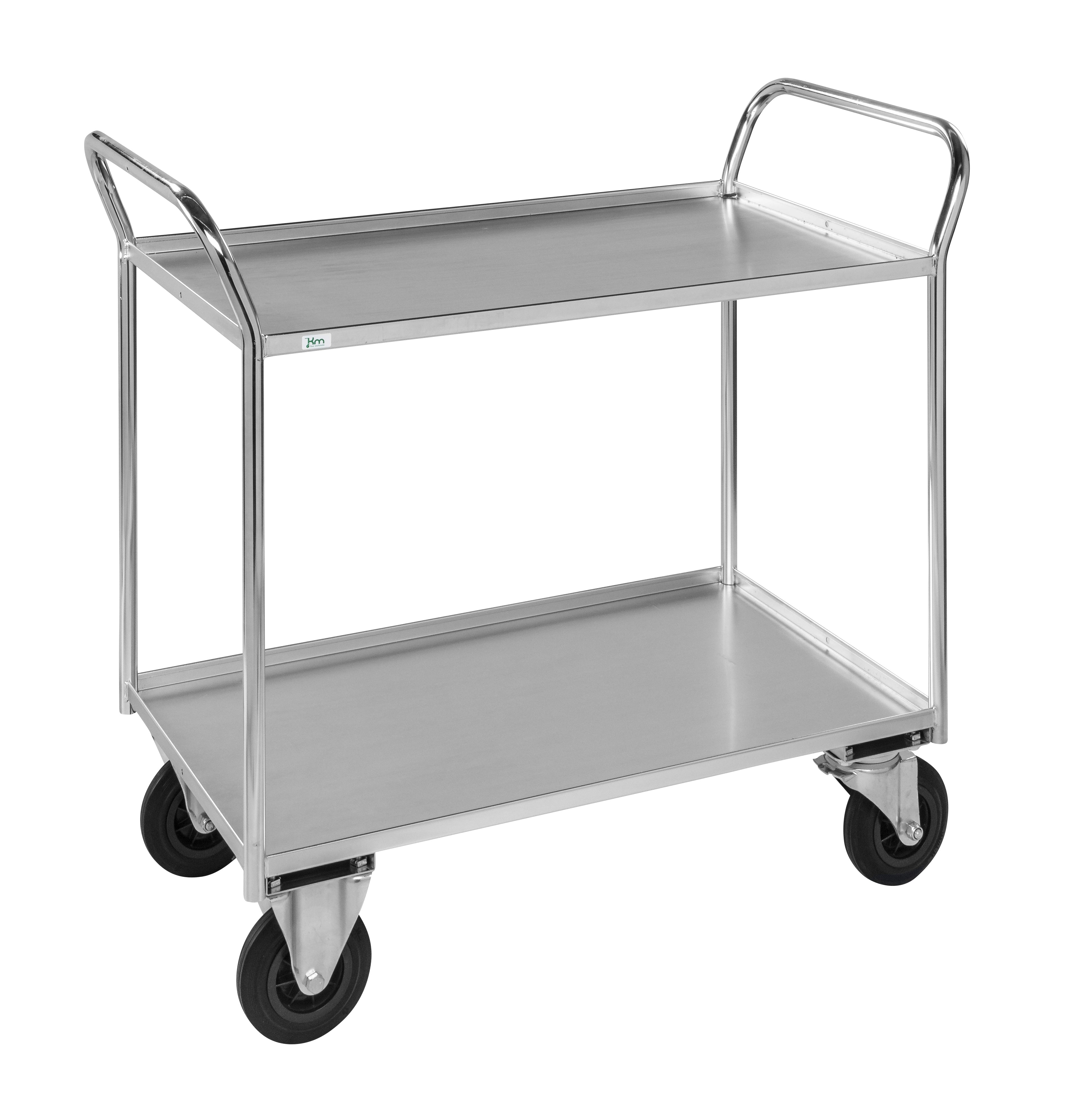 Carrello robusto in lamiera 2 ripiani Elettro galvanizzato KM4133-E Kongamek