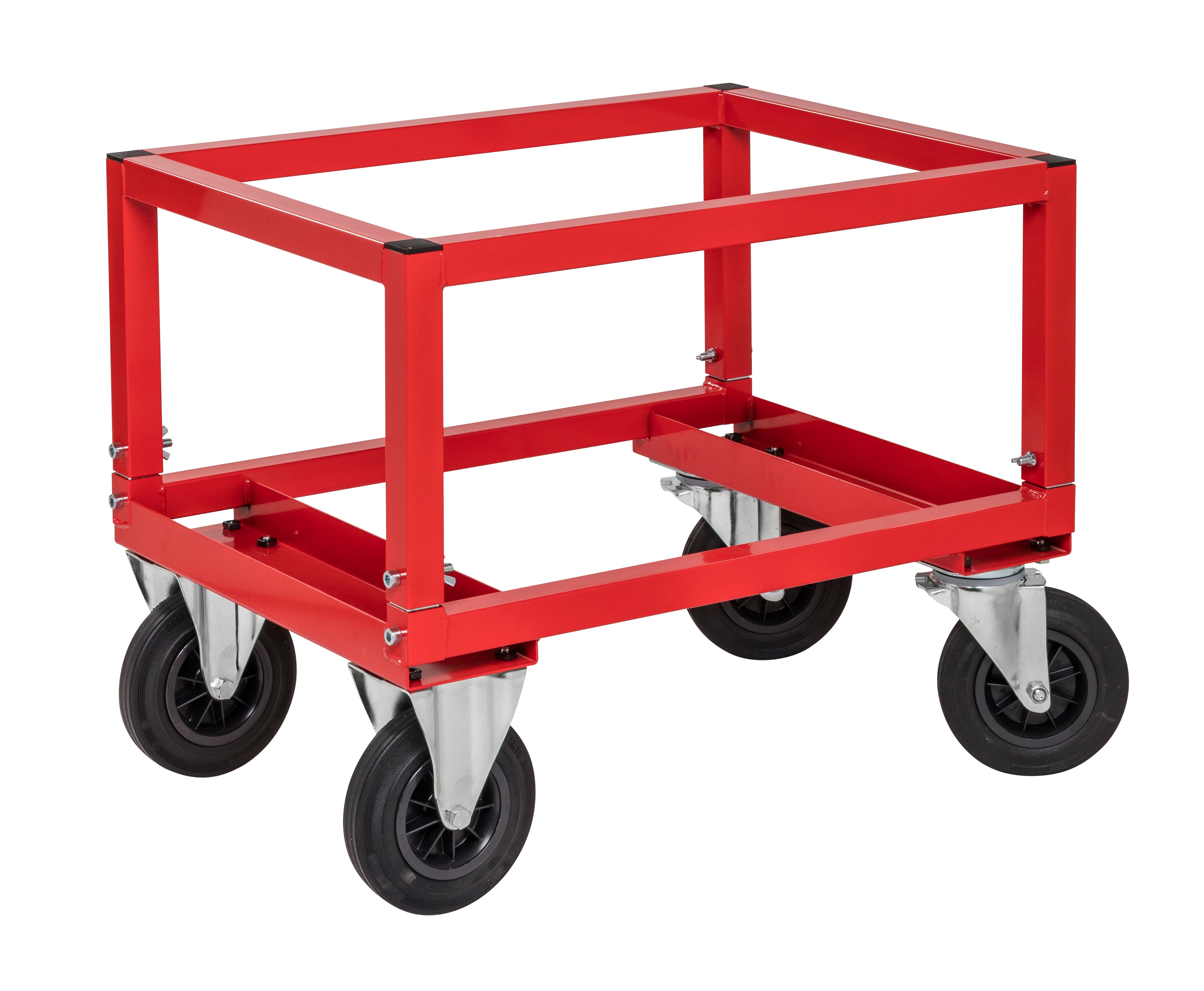 Carrello porta pallet, altezza regolabile, Rosso 800x600x654 - Kongamek KM222-H