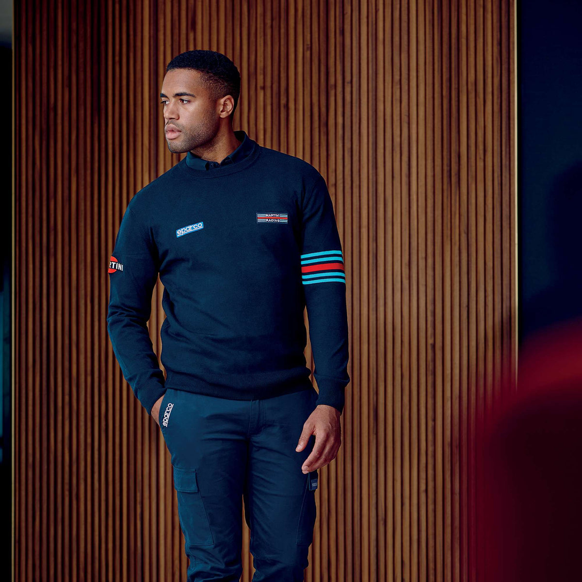 Sparco Wool Crewneck Sweatshirt Martini-R blu