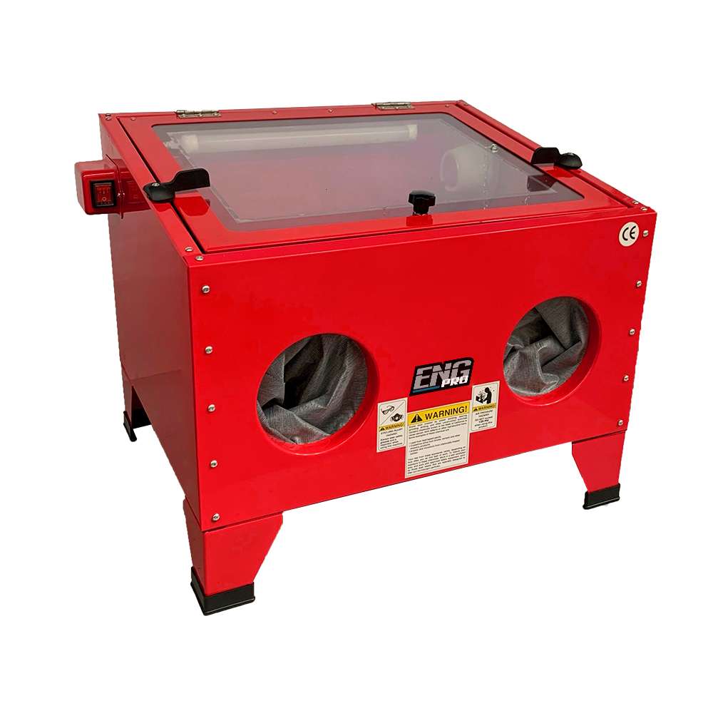 Sabbiatrice da banco con accessori pistola guanti ugelli -ENG PRO MA SB SP50