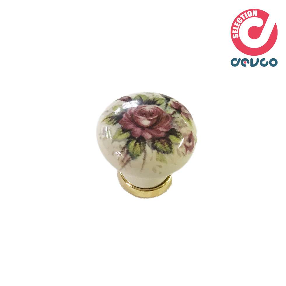 Pomolo porcellana fiore rosa - Botter Luigi - 980B