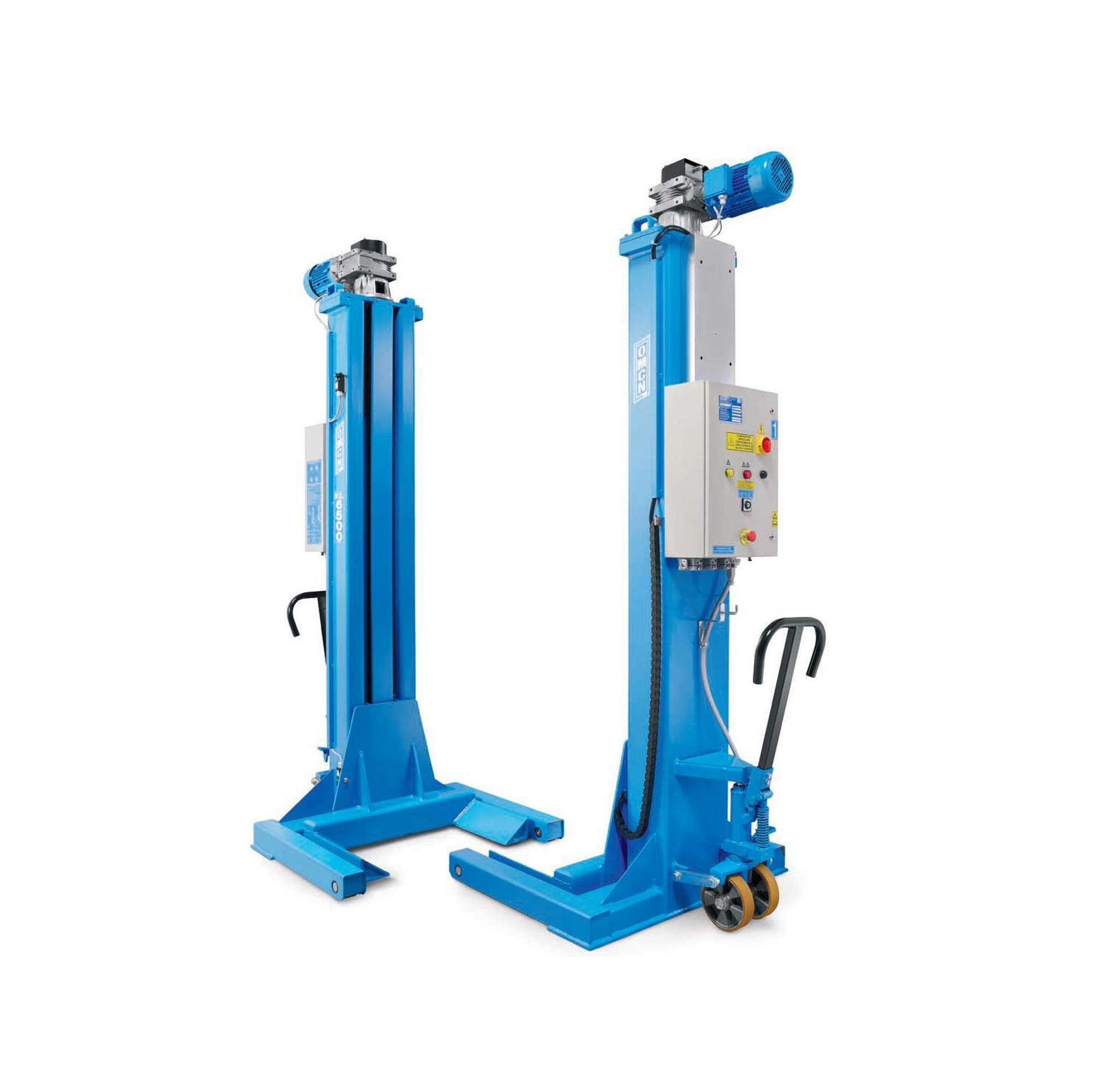 Ponte sollevatore elettromeccanico set 4 colonne mobili portata 6500kg OMCN 959
