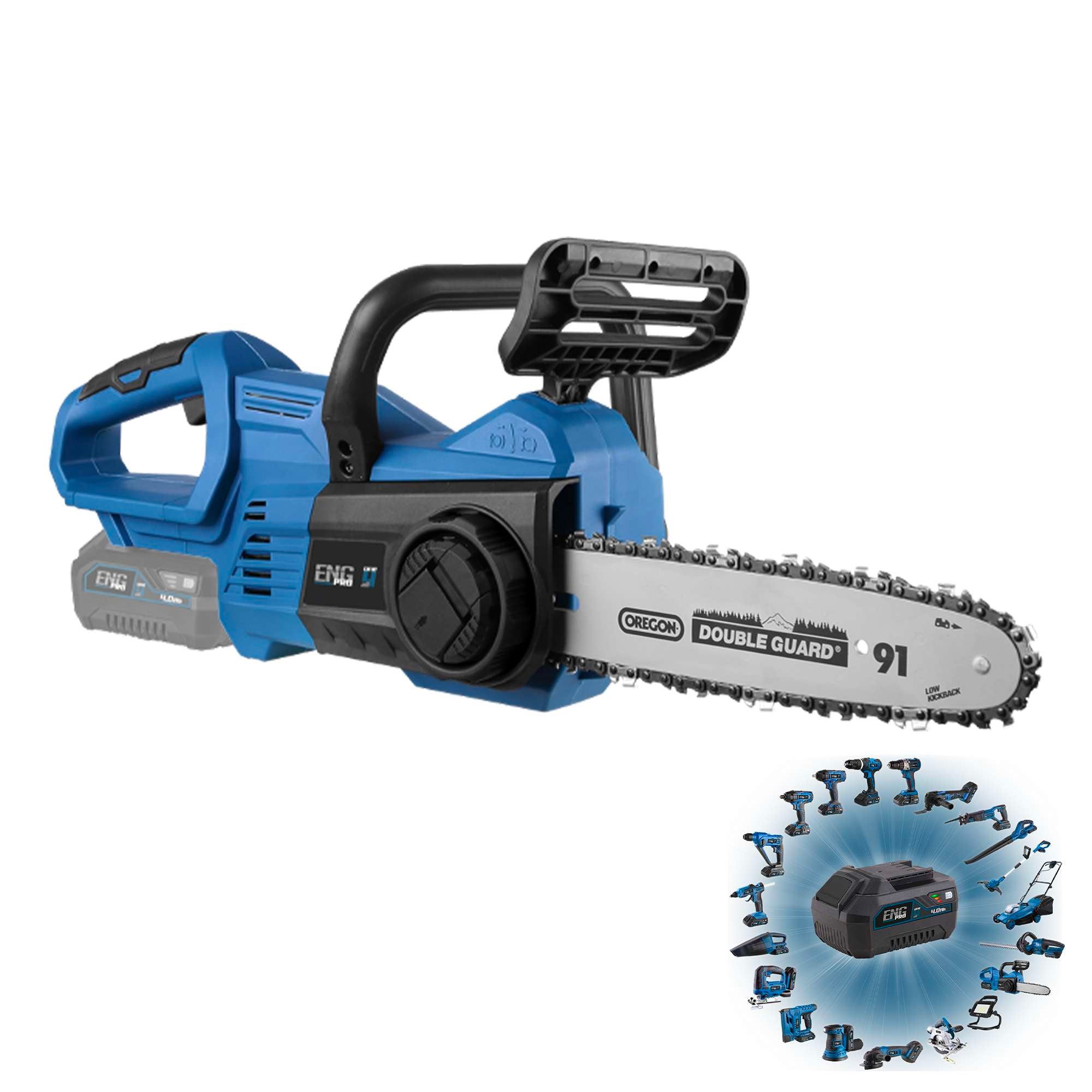 Motosega a batteria 250 mm - Linea professionale ONE4ALL 20V ENGPRO 1B20-ES00