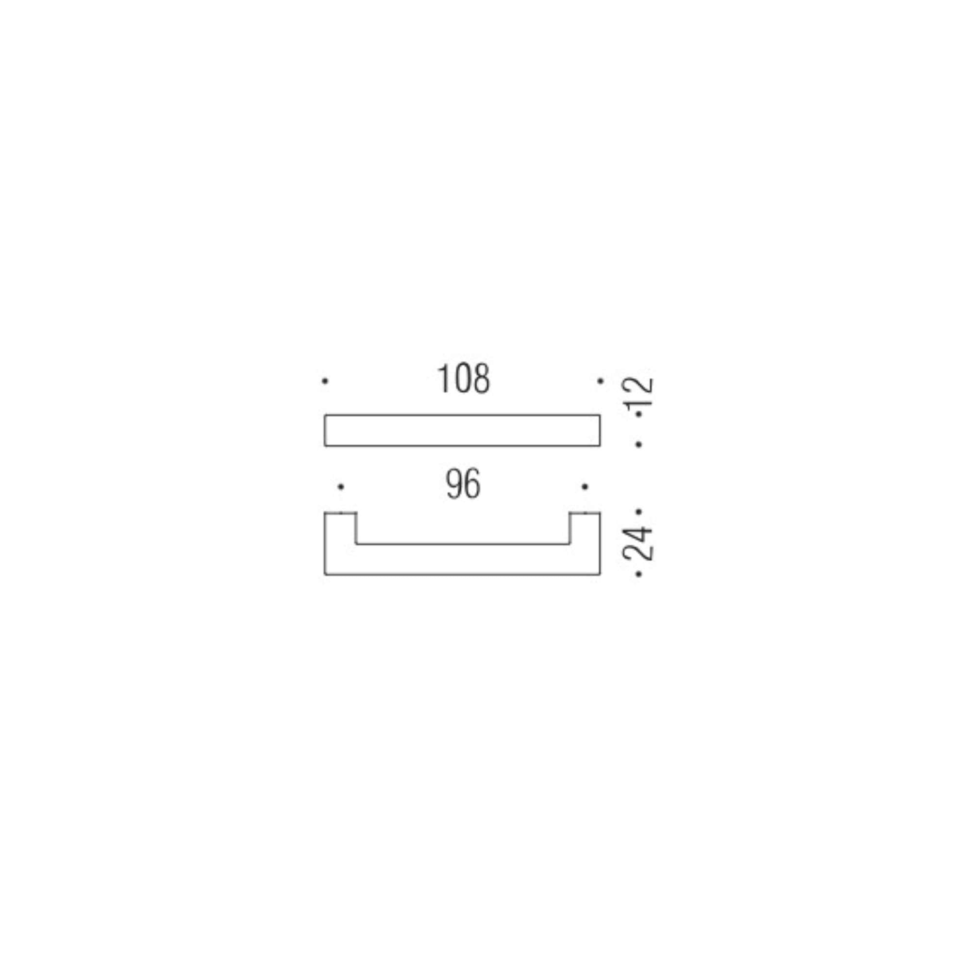 Maniglia F101/D INT.96 CR CROMO - Colombo Design F101/D-CR