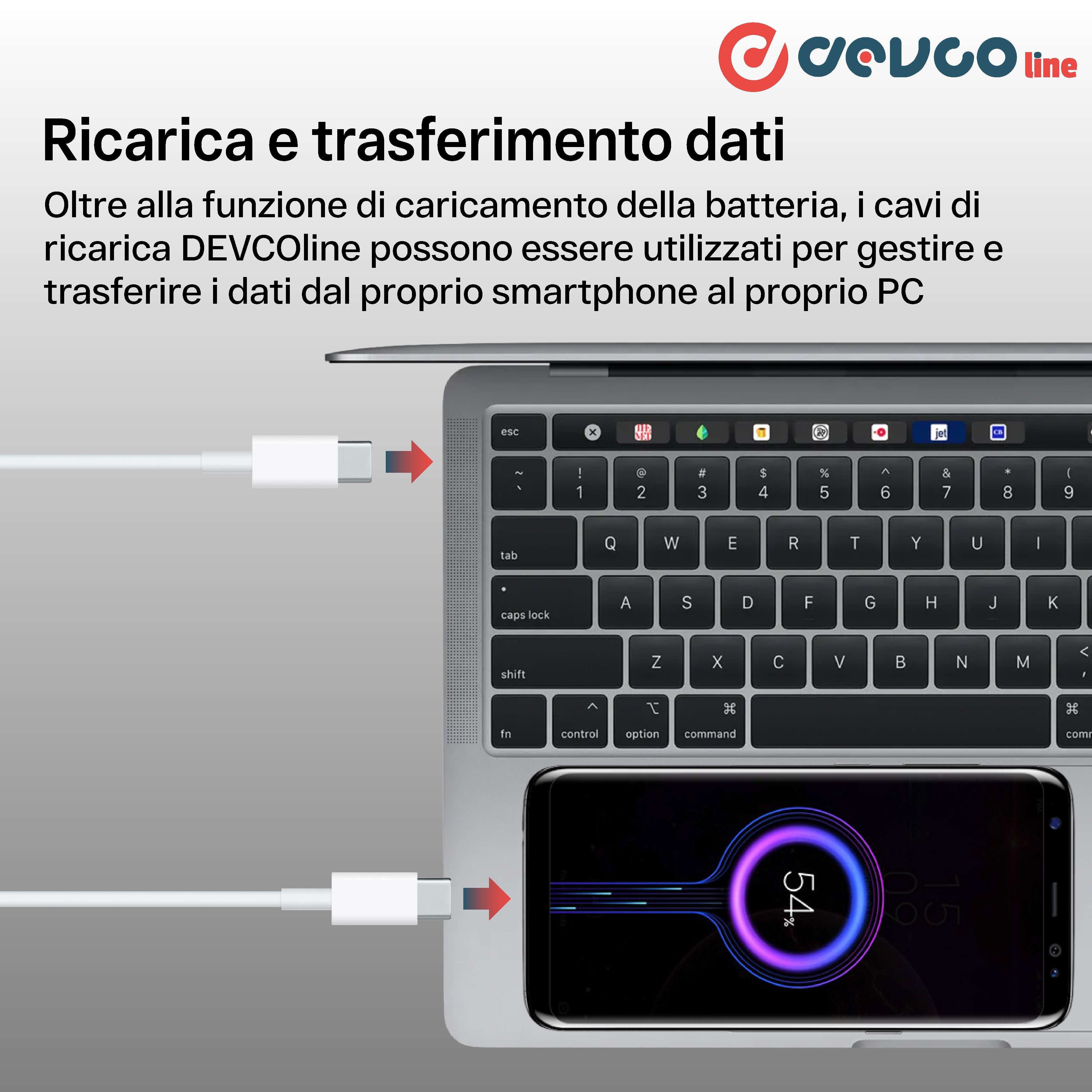 Cavo USB due connettori USB-C 2 metri - DEVCOline  AT CR 2TC2