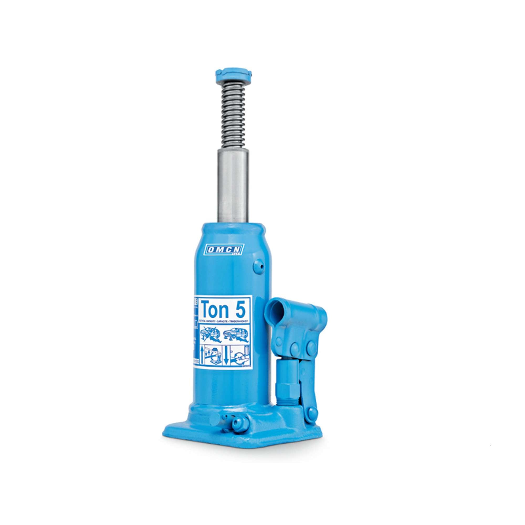 Sollevatore idraulico a bottiglia, alzata 630mm portata 5000 kg - OMCN 126/B