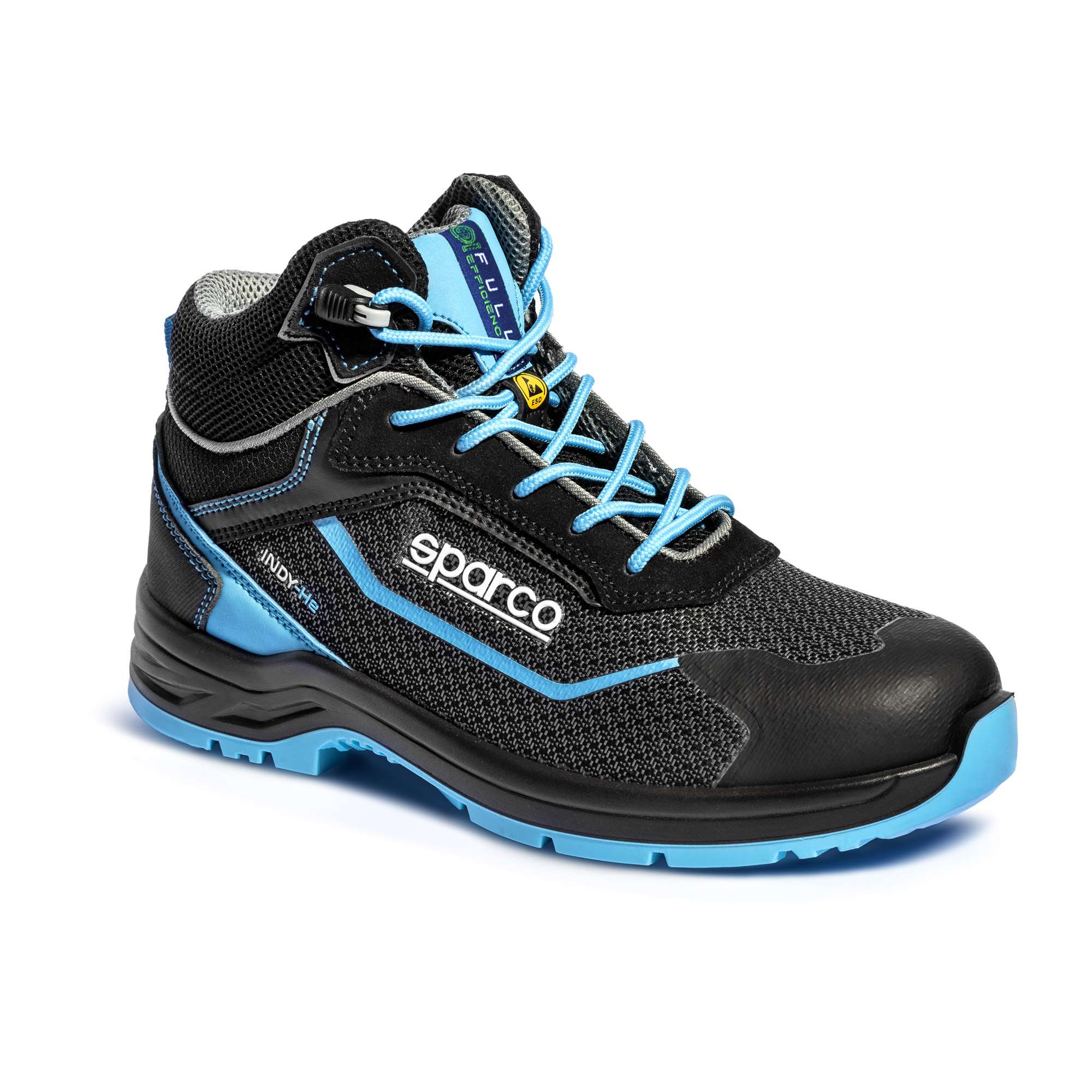 Sparco Scarpa Indy-He Sunny S3 ESD nero/celeste - scarpe antinfortunistiche