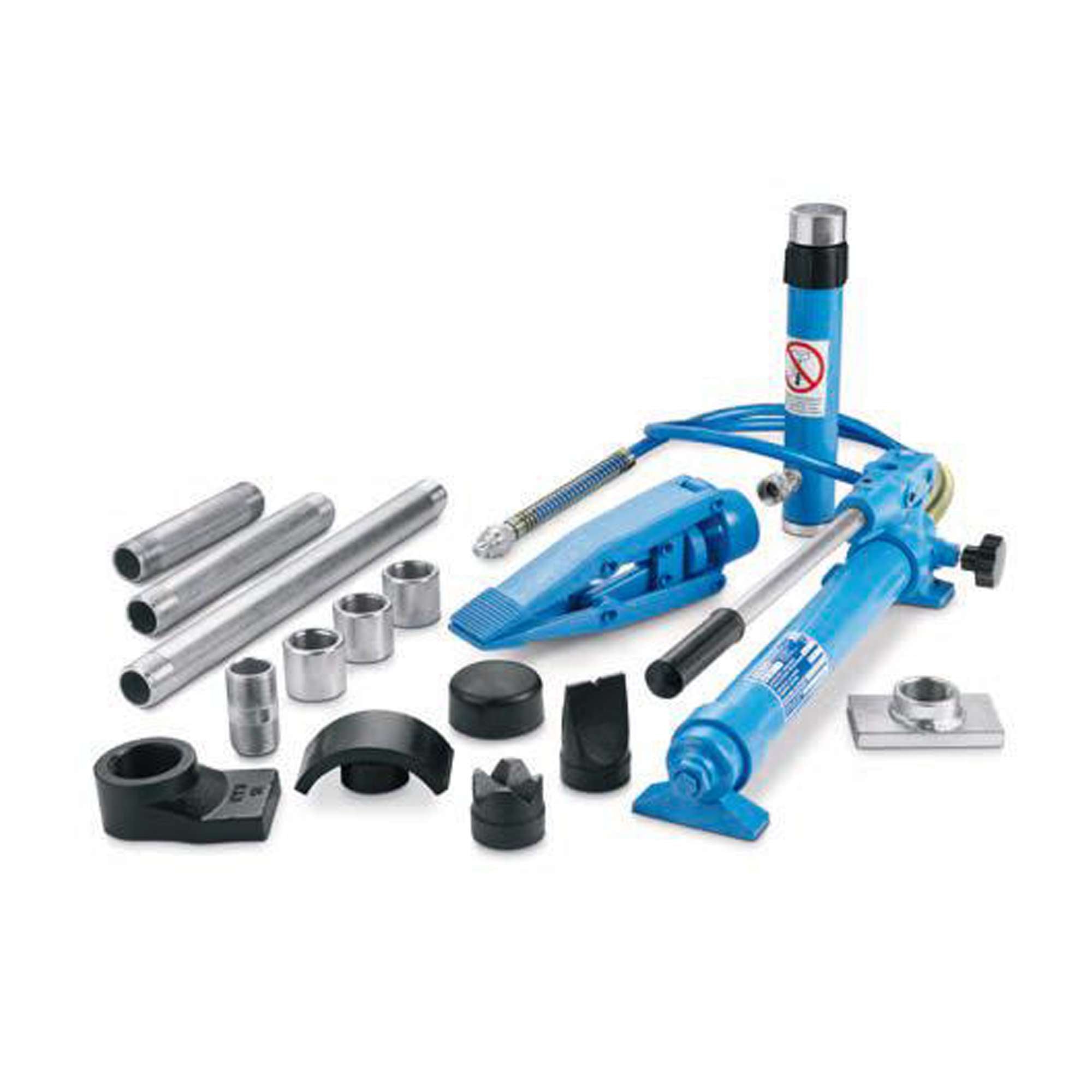 Martinetto idraulico 12ton con assortimento Titanik, prolunghe filettate OMCN 102 EXPORT