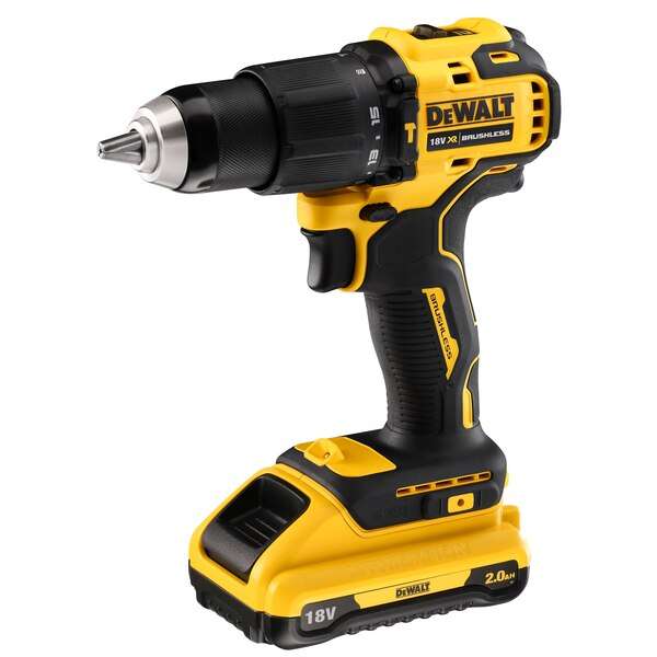 Dewalt Trapano Avvitatore con Percussione 18V 13mm con 2 batterie DCD709D2T-QW