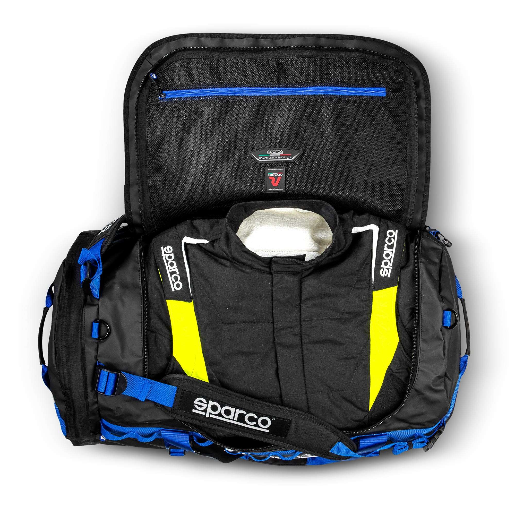 Sparco Duffle Bag Large nero/azzurro