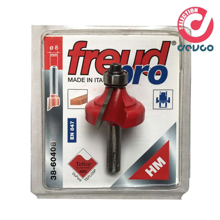 Fresa 2 taglienti per legno diametro 8  Freud - 38-60408