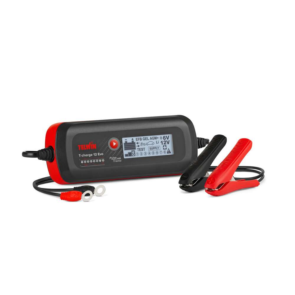 Caricabatterie, tester elettronico per batterie 12 EVO 6V/12V - Telwin - 807578