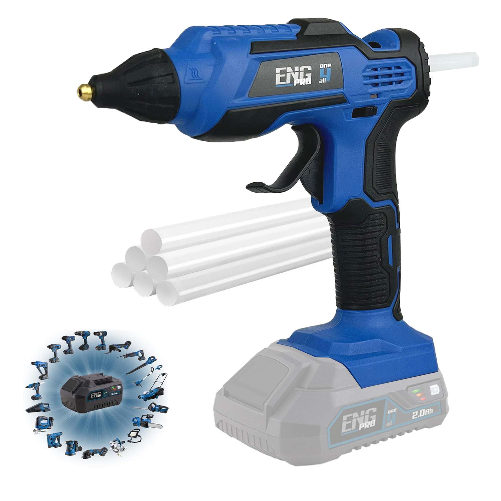 Pistola per colla a caldo Linea professionale ONE4ALL 20V ENGPRO 1B20-PC00