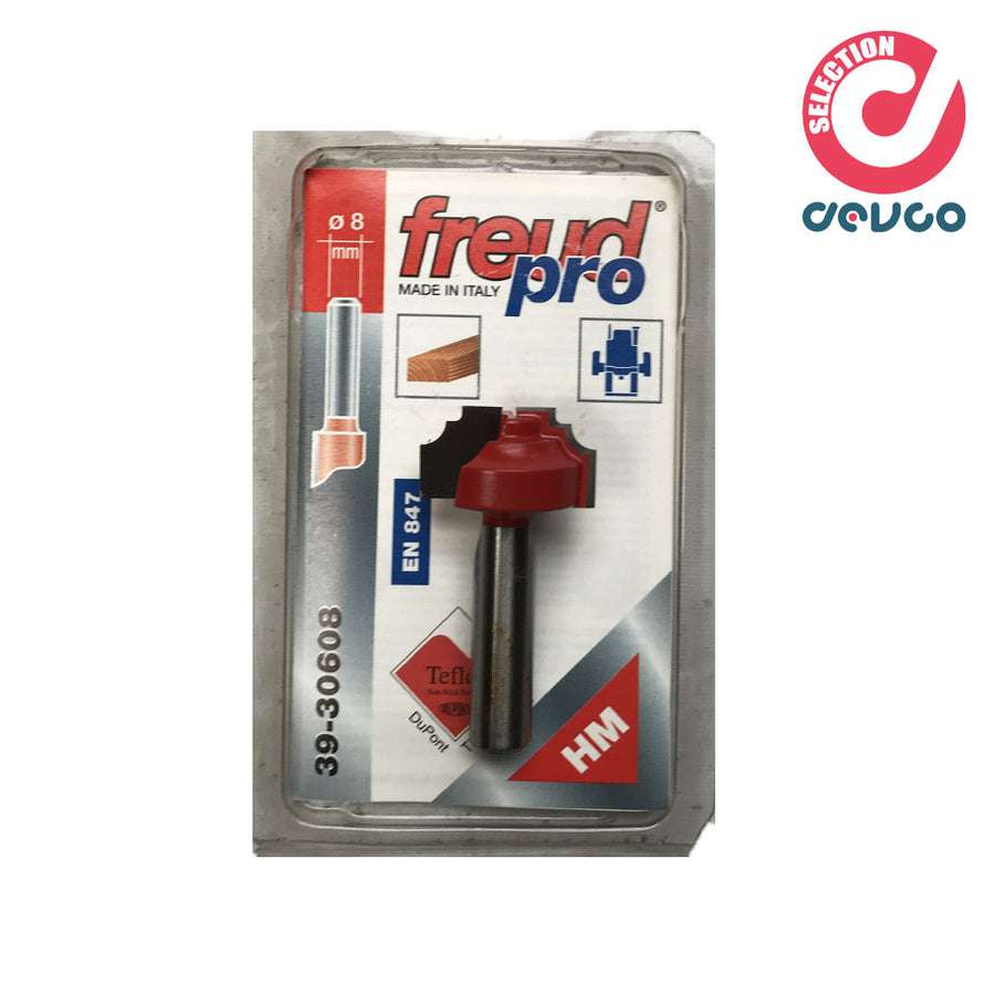 Fresa 2 taglienti per legno diametro 8  Freud - 39-30608