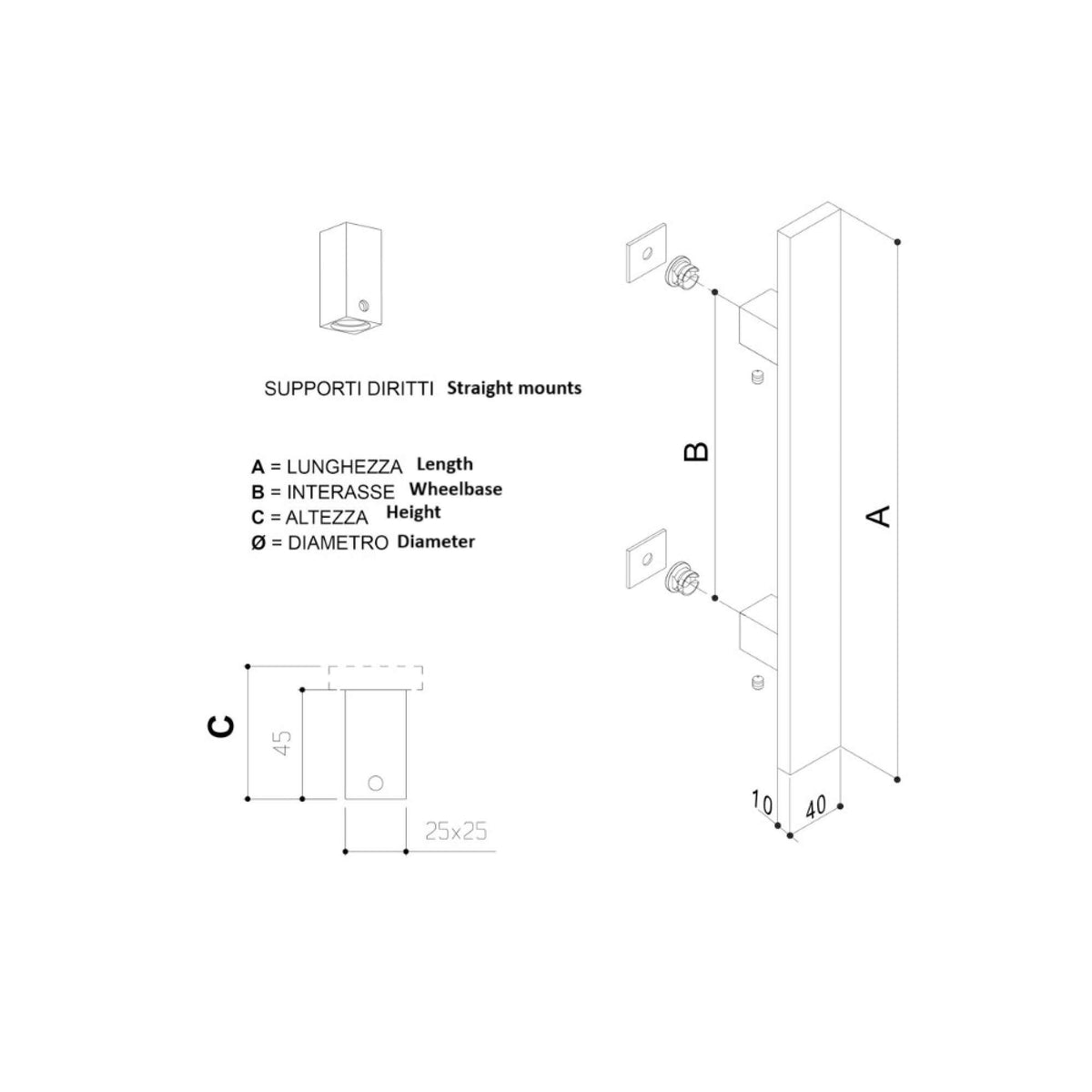 Maniglione Colorado AISI 304 F60 satinato - FIMET MANIGLIE 841S.1000.800.60