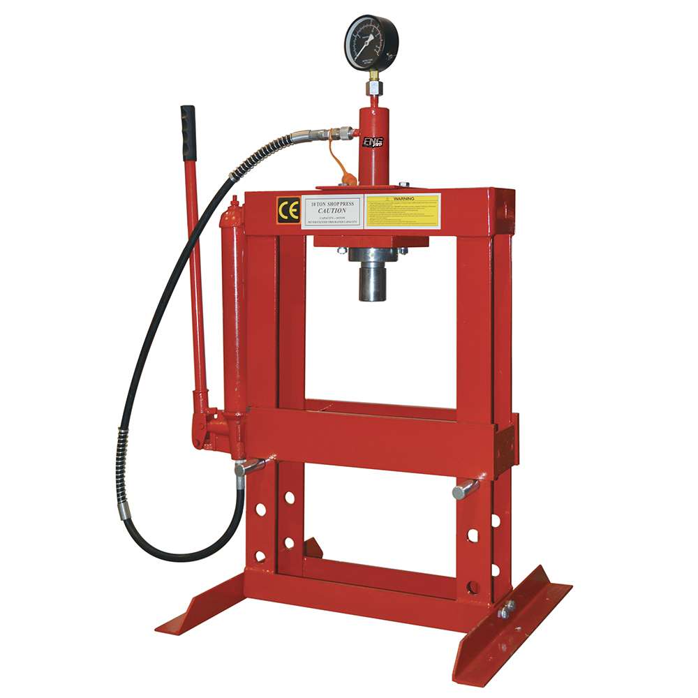 Pressa idraulica manuale 10000 kg 10 t con manometro - ENG PRO MA PE PE10