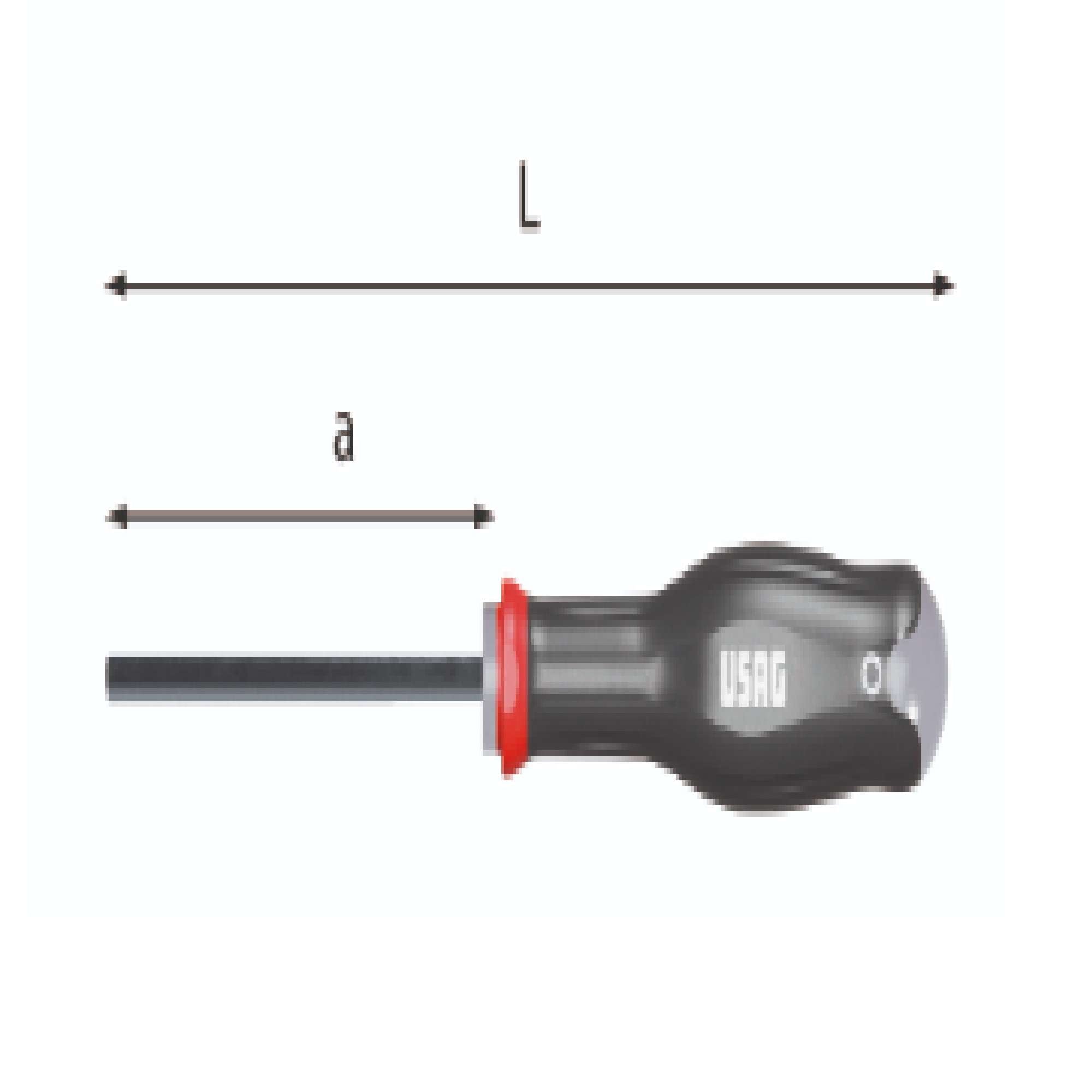 Chiavi maschio esagonele 3 mm con impugnatura - Usag 280 D 3 U02800824