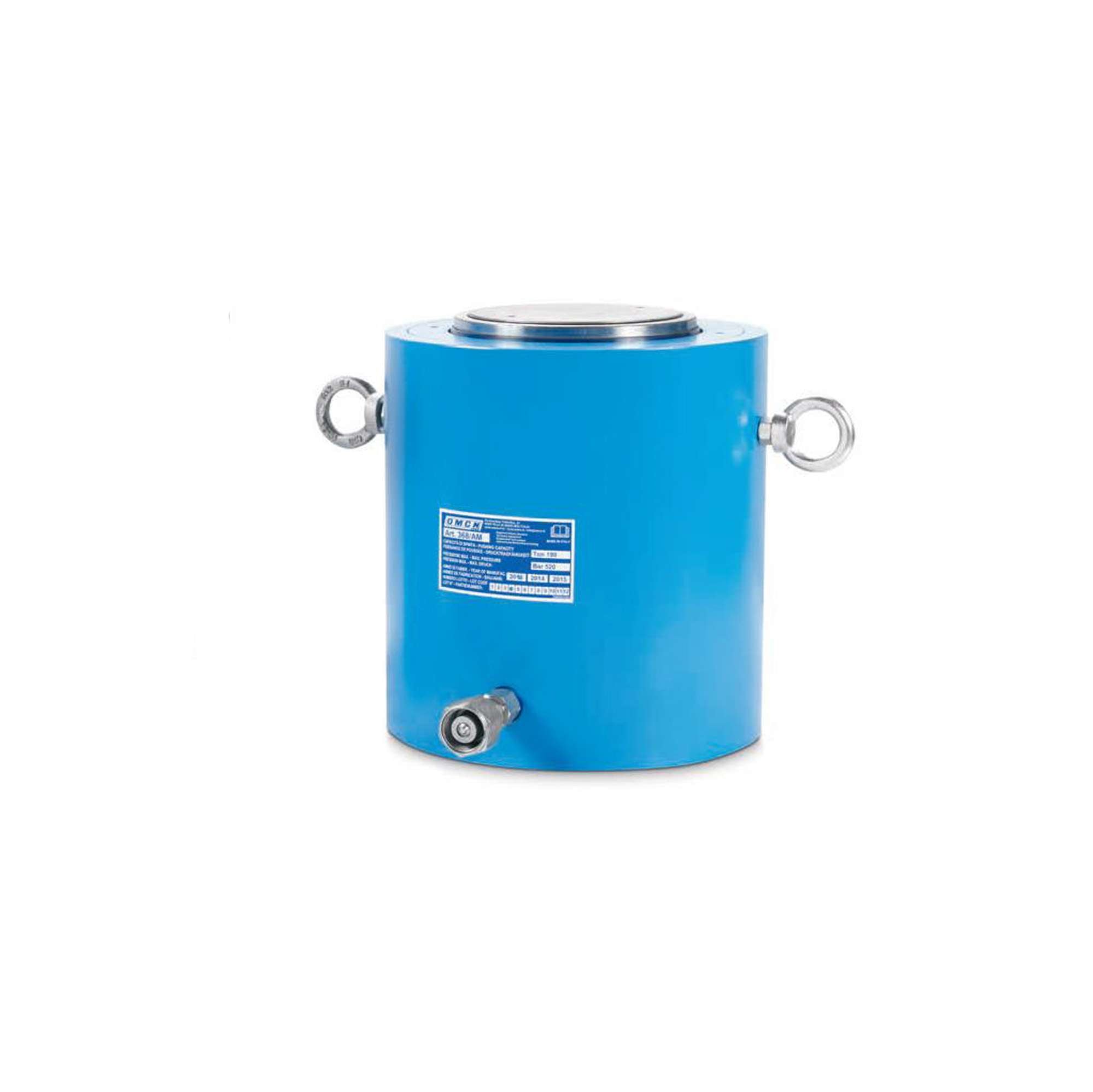 Cilindro idraulico capacità 85 ton con ritorno a molla H.505mm - OMCN 364/BM