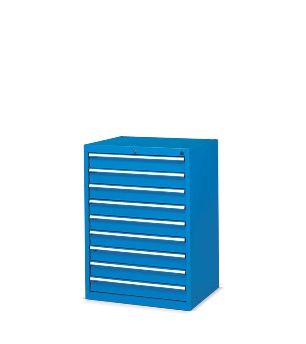 Armadio con 9 cassetti per officina industriale 717 X 600 X 1000 H - estrazione totale - FAMI FDF10905604 - Blu