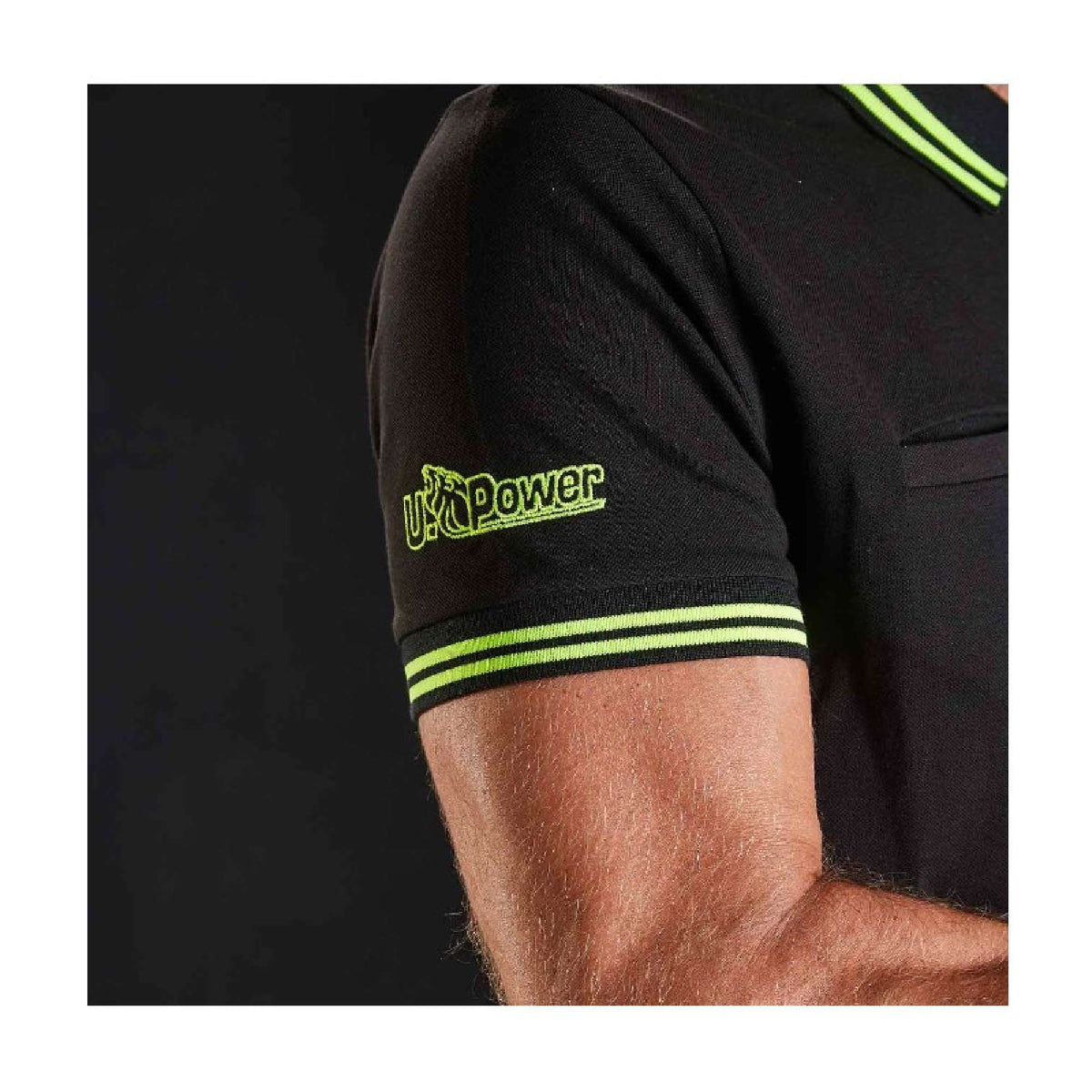 Polo Way manica corta colore nero taglia M - U-Power EY264BC M