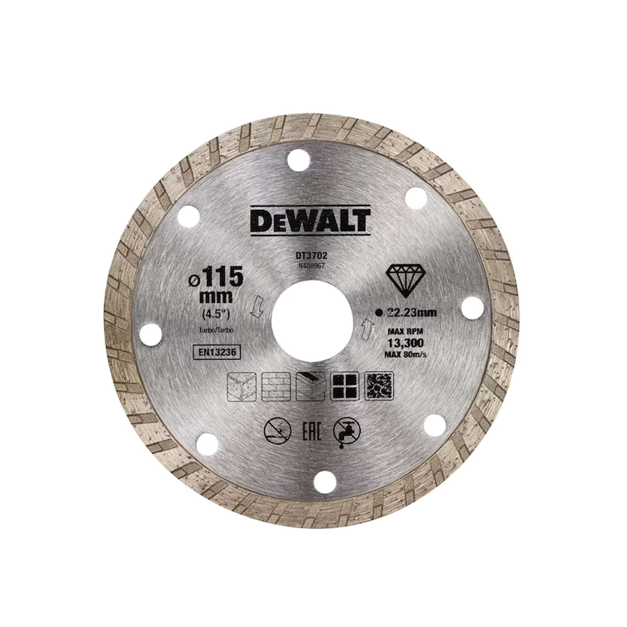 Disco diamantato DEWALT DT3702-QZ 115 X 22.2 X 7 MM