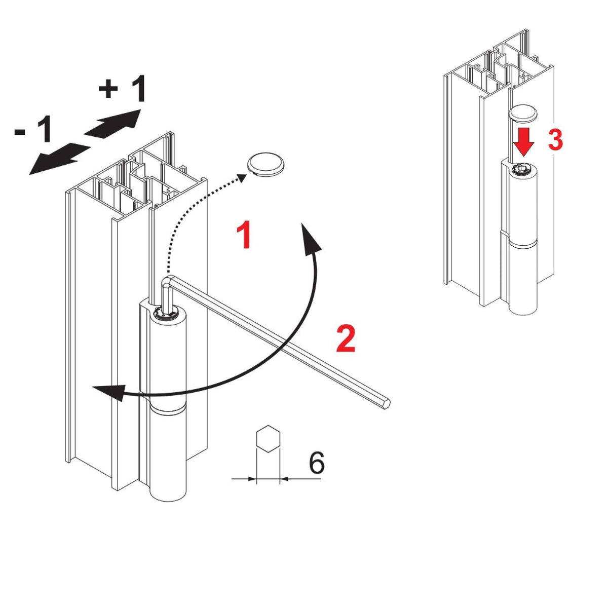 Cerniera a contrasto Celera per porte nodo C007 - GIESSE 00682