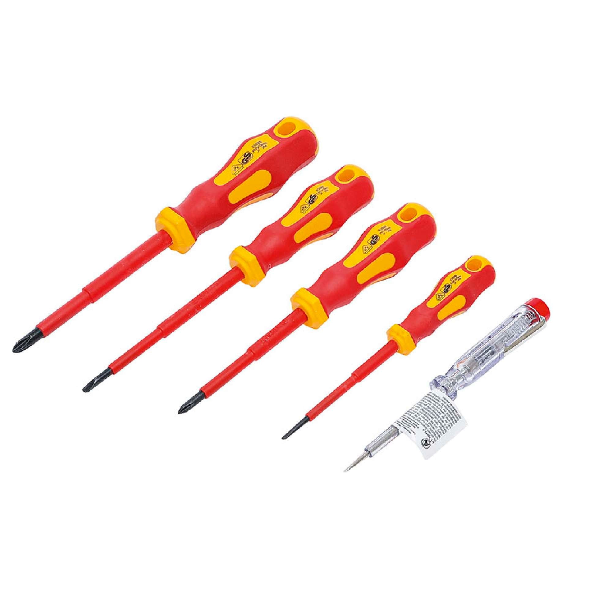 Set 5 cacciaviti isolati VDE - Fermec BGS35815