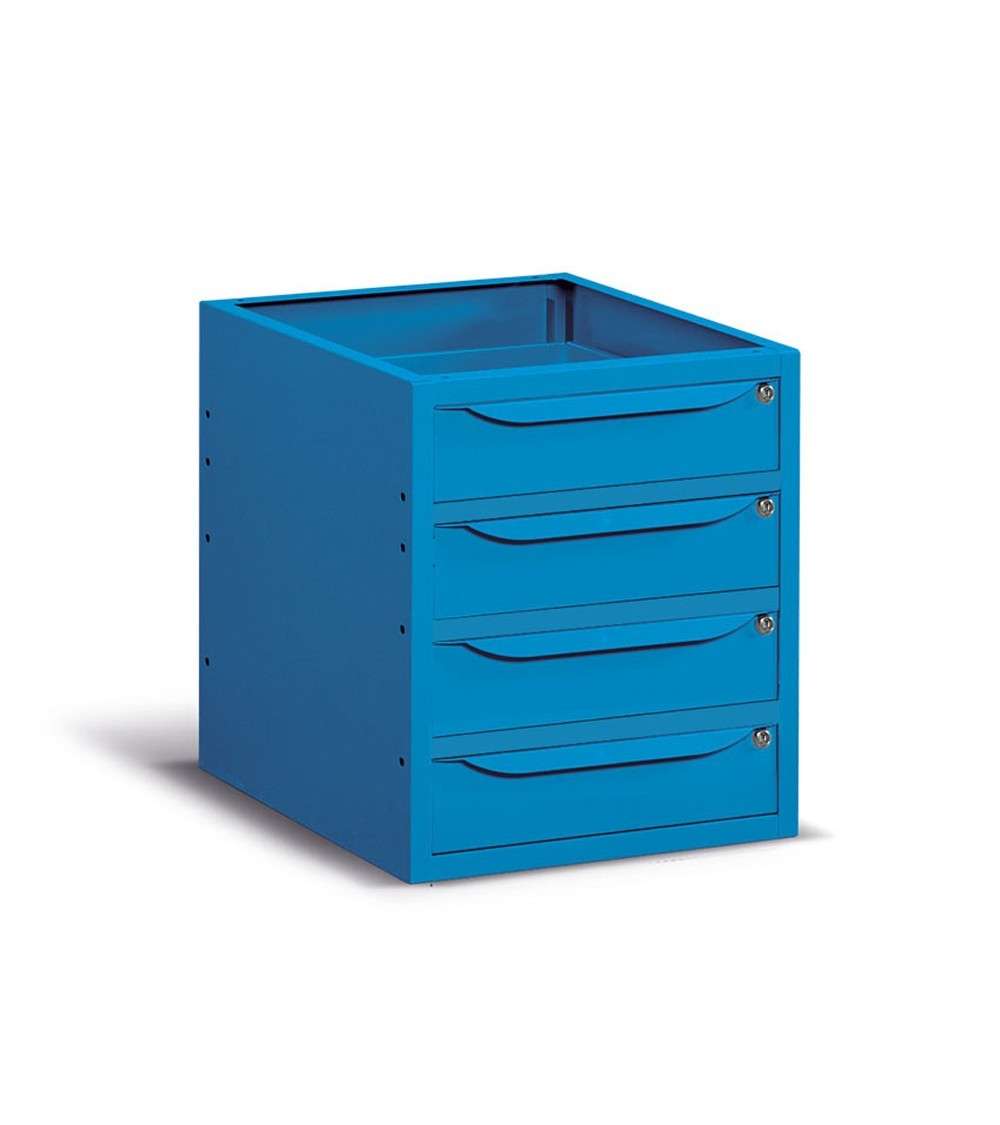 Cassettiera per banco da lavoro 500 X 607 X 570 H - con 4 cassetti 25 KG - FAMI FBG03S50C000304 - Blu