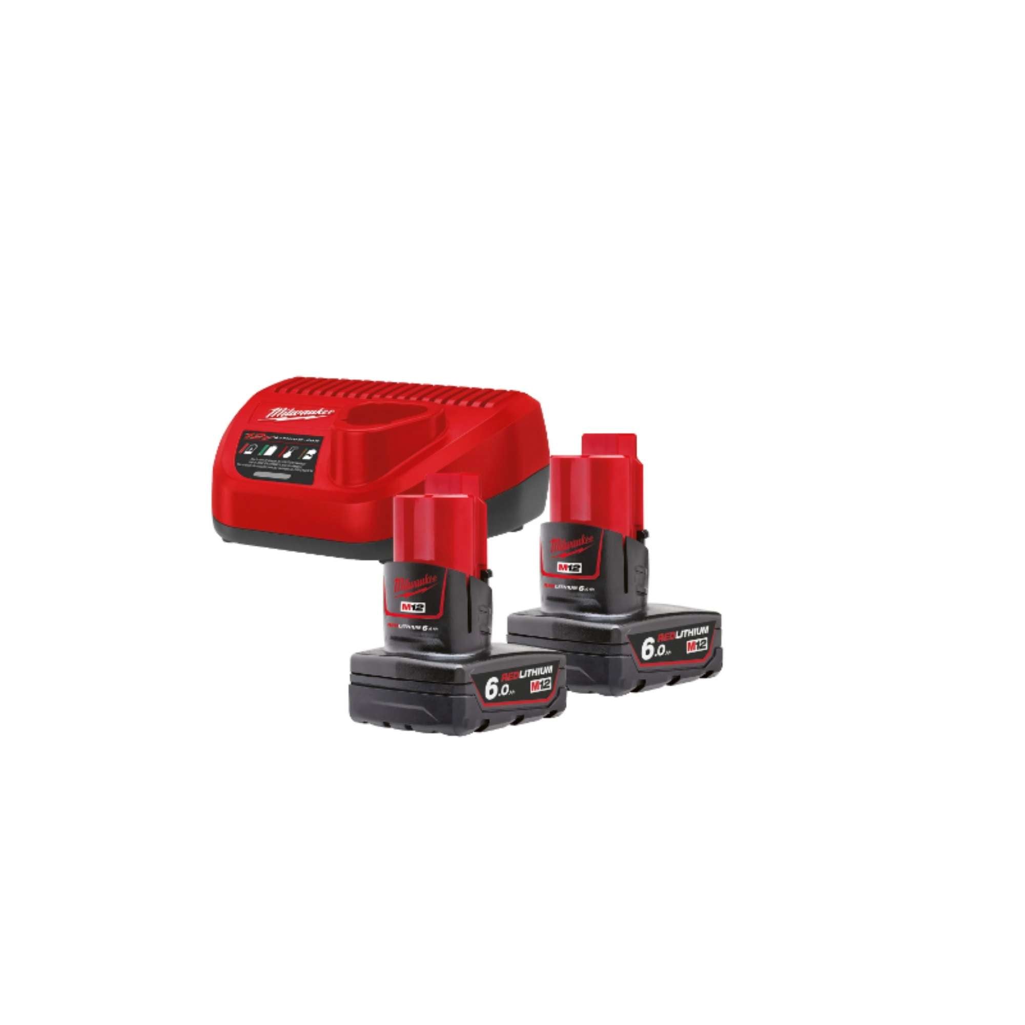 Kit 2 Batterie 12V 6Ah E Caricabatterie In Borsa - Milwaukee 4933451903