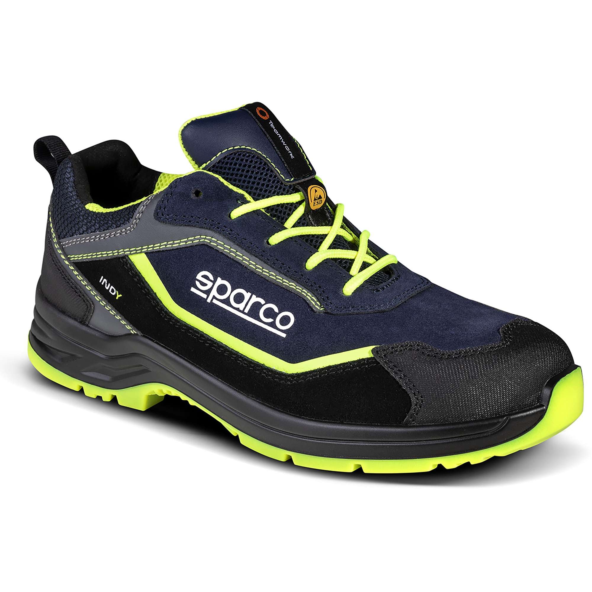 Sparco Scarpa Indy Baltimora S3 ESD arancio fluo blu/Gf ESD S3 bmgf-scarpe antinfortunistiche da lavoro