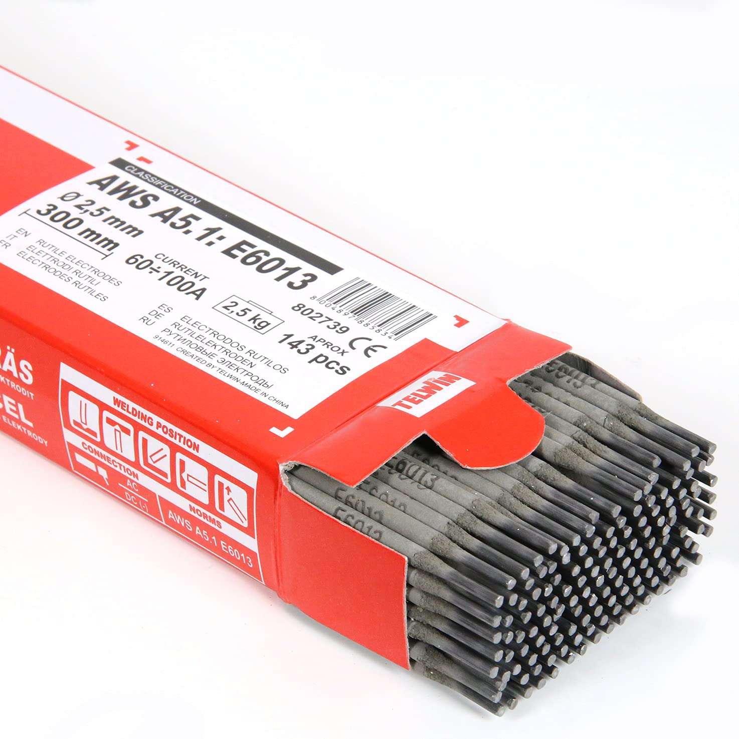 Elettrodi Rutili per Saldatura  2,5 mm 2,5 kg - Telwin - 802739