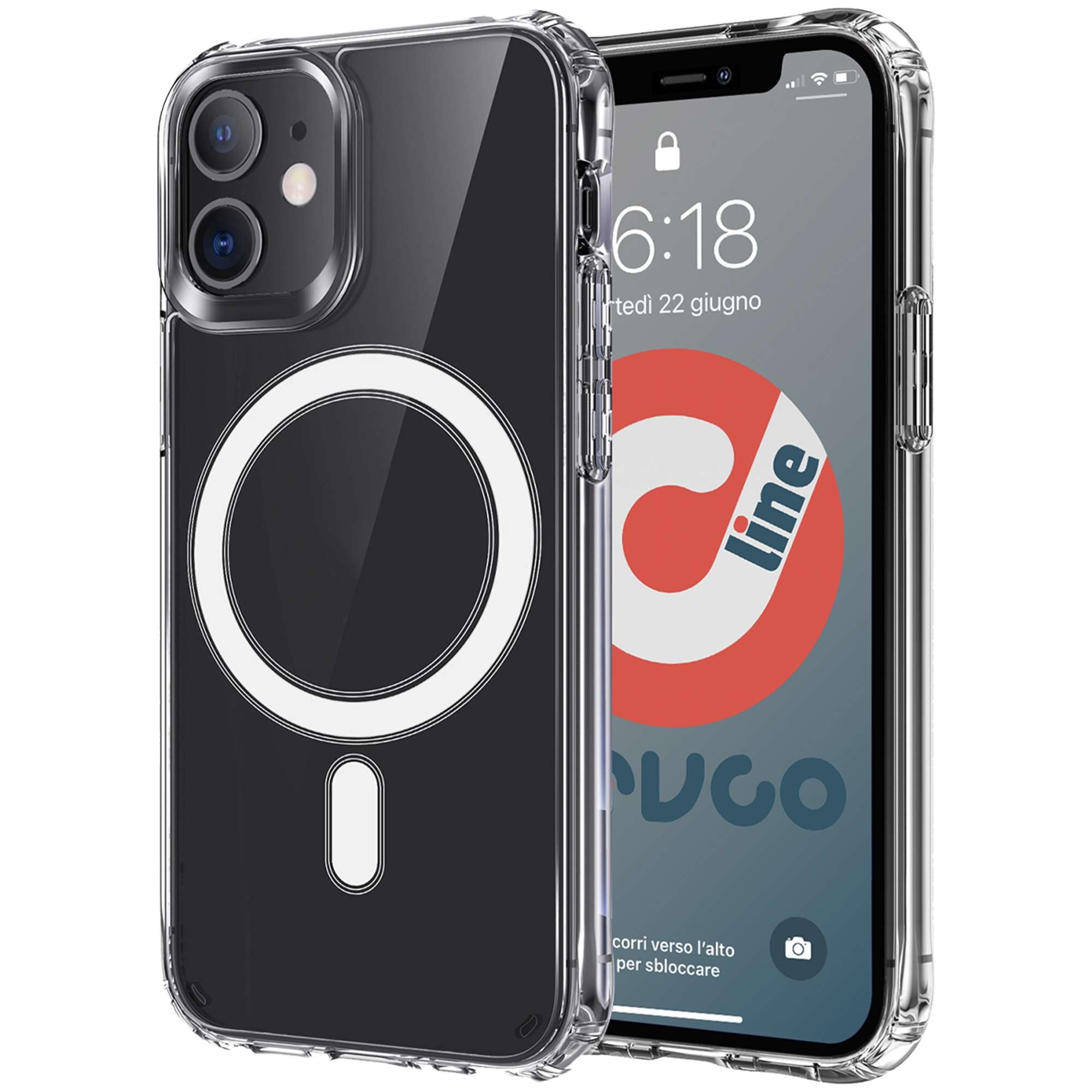 Cover MagSafe Custodia iPhone 12 mini Trasparente - DEVCOline AT CT I12M