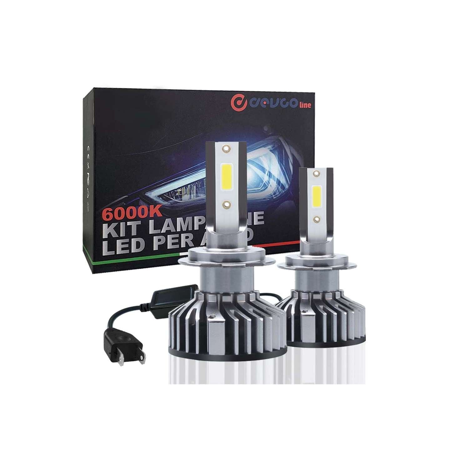 Lampadine H7 LED, kit fari auto bianco 10000LM 12V 6000K - DEVCOline AR FL 00H7